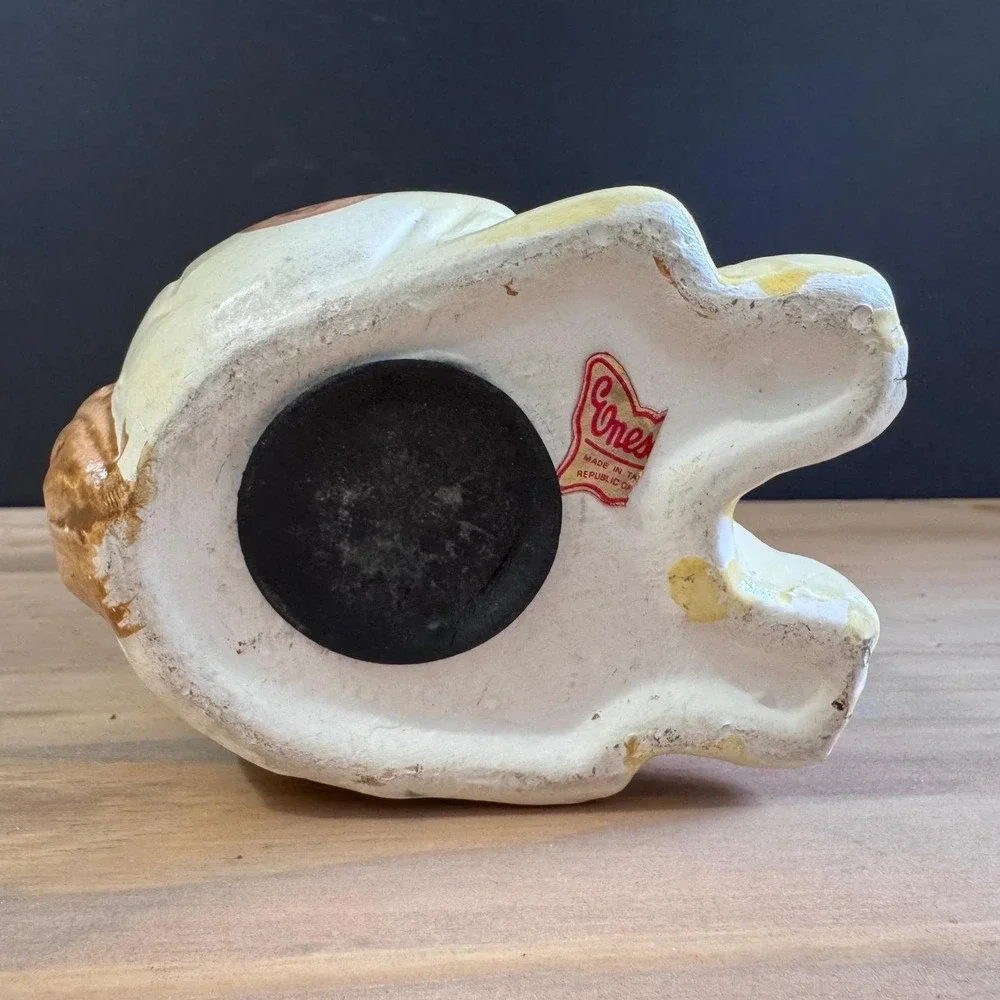 Vtg Enesco Anthropomorphic Ceramic Dog Piggy Bank 5.75
